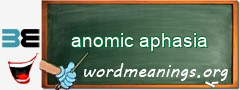 WordMeaning blackboard for anomic aphasia